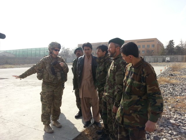 Afghanistan National Army personnel train on patient evacuation