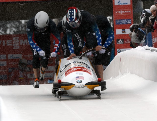 Four-man bobsled event