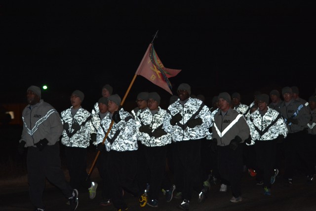 210th Field Artillery Brigade conducts NCO and enlisted run