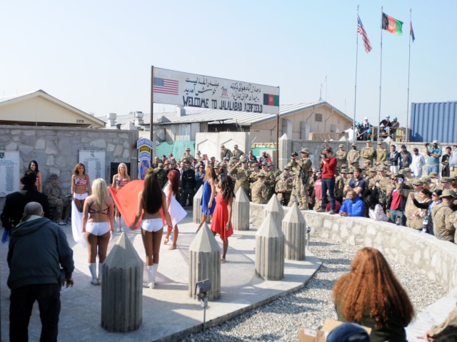 Redskins; Cheering for Patriot troops at FOB Fenty