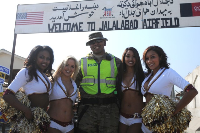 Redskins; Cheering for Patriot troops at FOB Fenty