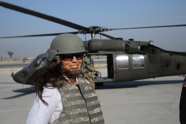 Redskins; Cheering for Patriot troops at FOB Fenty