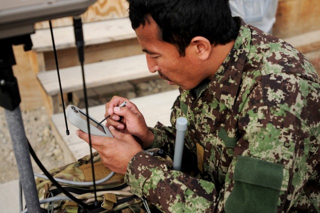 Afghan National Army; picking up the intelligence signal