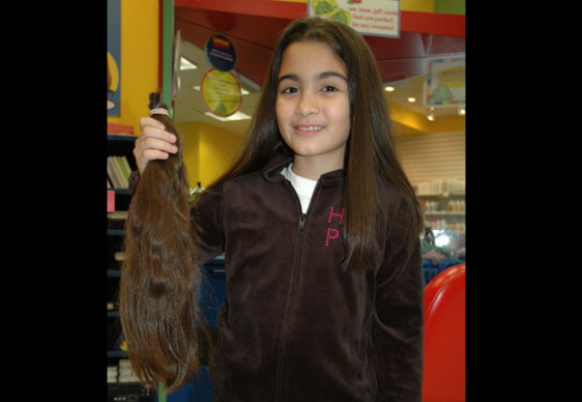 Military child donates hair for a noble cause