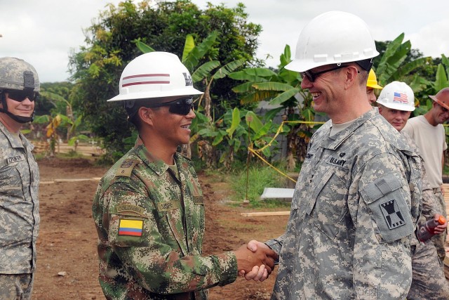 Maj. Gen. David J. Conboy and Command Sgt. Maj. Robert L. Stanek visit BTH-Panama 2013