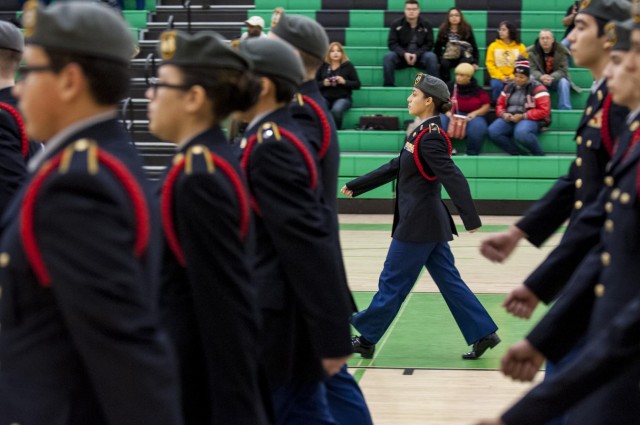 Military members serve community during JROTC competition