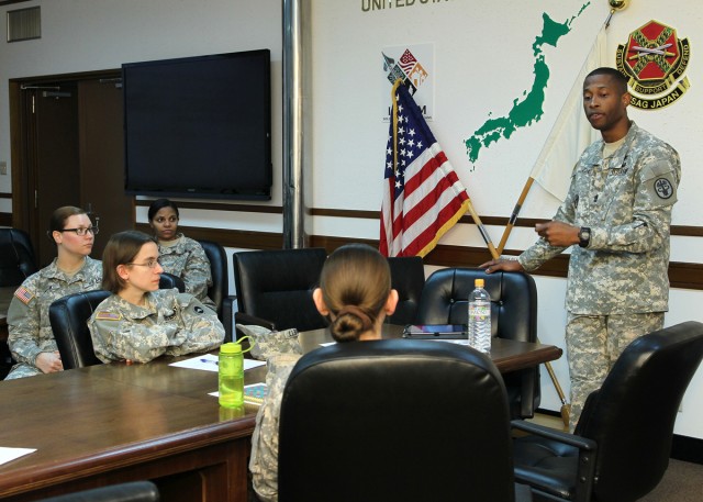 Female Soldiers learn reconditioning methods during mentorship program at Camp Zama