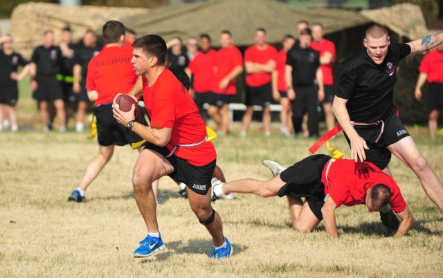 Currahees on the gridiron for the first annual Turkey Bowl