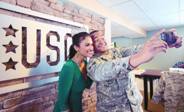 Miss America 2014 Visits Fort Meade USO