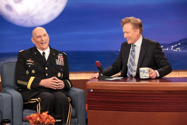 CSA visits Conan O'Brien; discusses Soldier 4 Life program