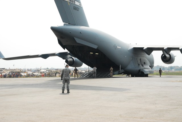USARAF supports airlift operations in Bangui