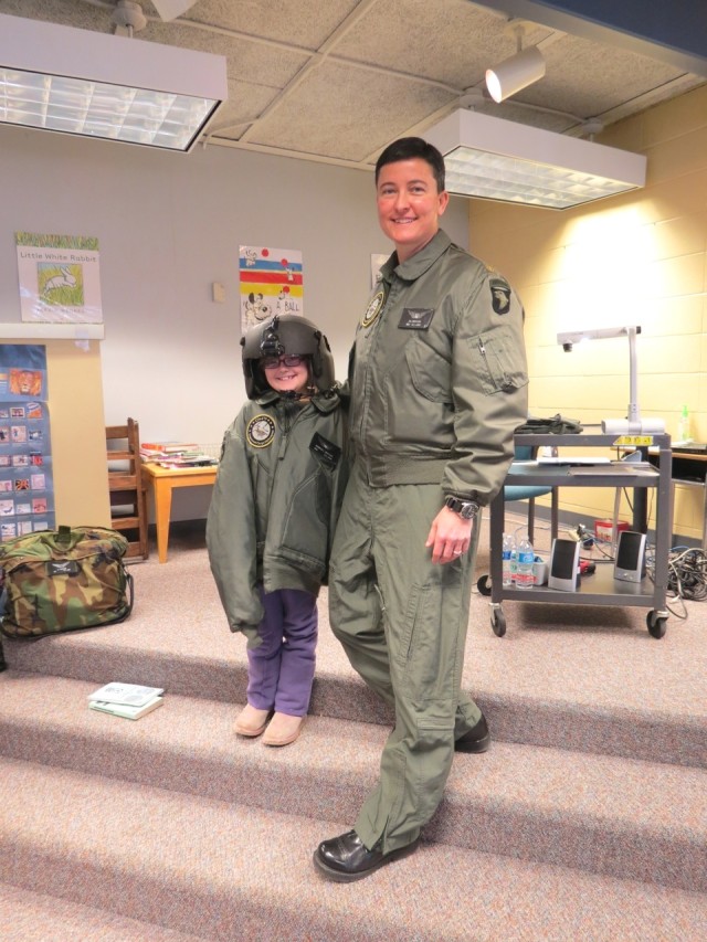 Maj. Jennifer Newsome with Miranda Dodd.