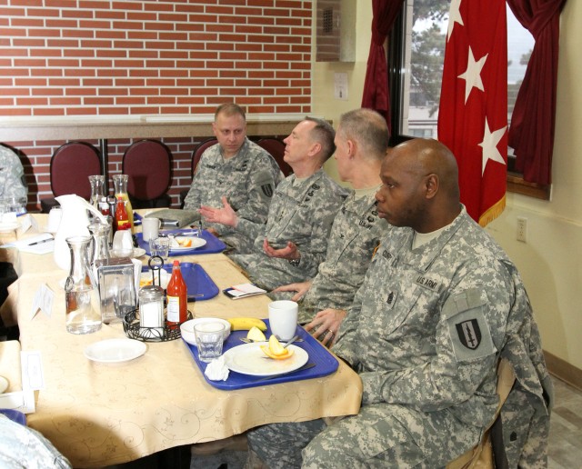 Senior leader breakfast with Lt. Gen. Bernard S. Champoux