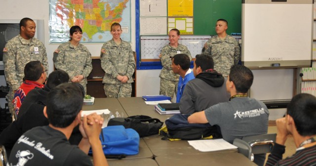 SAMC donates uniforms to Bel-Air High JROTC