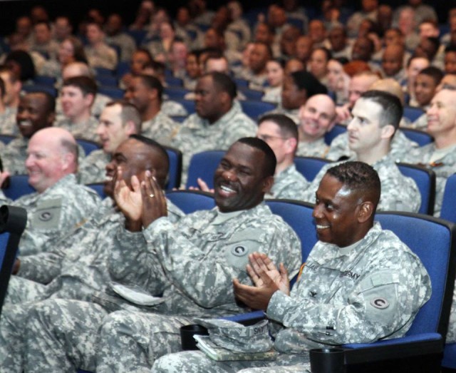 1st TSC commander holds first town hall