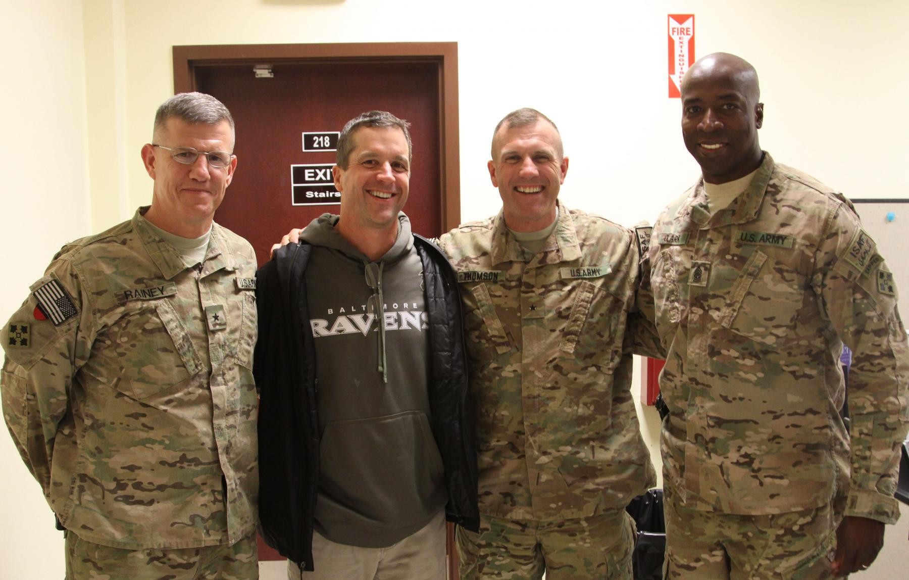 John Harbaugh and Baltimore Ravens Honor Military Service