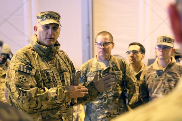 CSA visits troops in southern Afghanistan with John Harbaugh