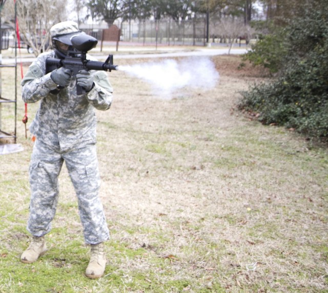 Paintball enhances realism in Army Reserve unit?'s training