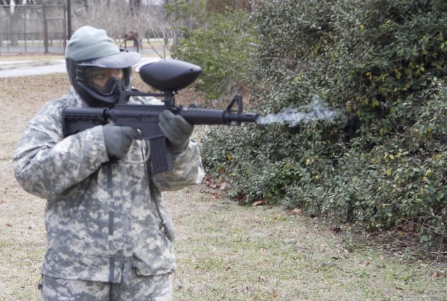 Paintball enhances realism in Army Reserve unit?'s training