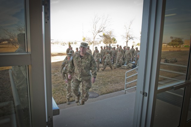 Heading back into the III Corps Headquarters