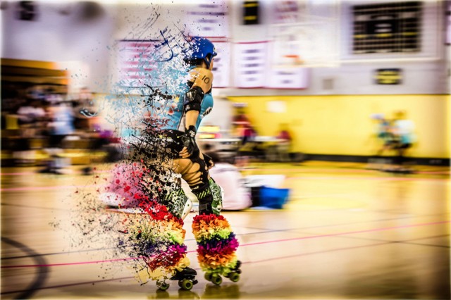 Army Digital Photography Contest 1st place entry "Roller Derby Dispersion"