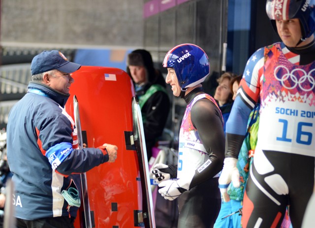 Luge doubles team readies for run