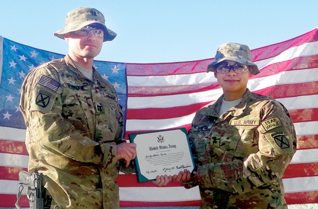 10th Mountain medical officer receives inaugural 'Ditch' award in Afghanistan