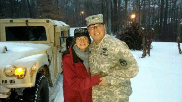 Georgia Guard makes a friend in the storm