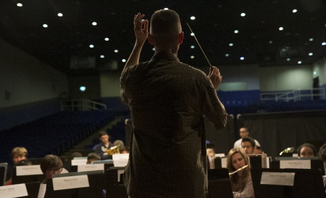 U.S. Army bandsman partners with local school