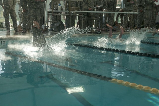 Best Warrior swimming at Fort Hunter Liggett