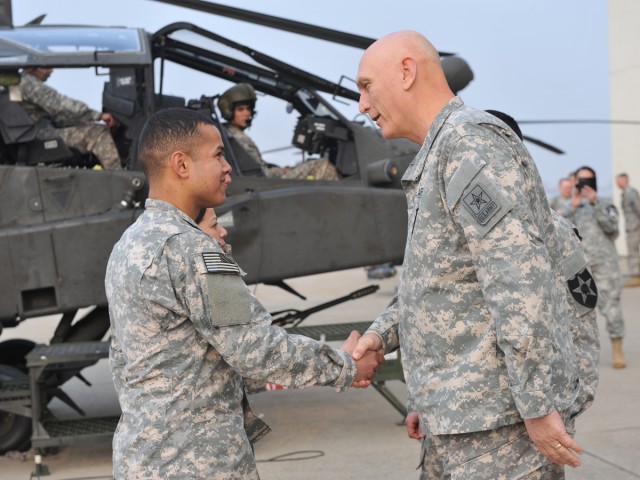Odierno thanks U.S. troops, praises South Korean allies