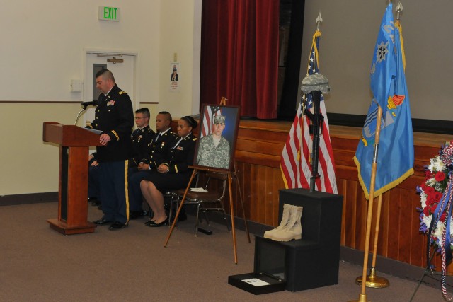 Presidio of Monterey memorial ceremony for Spc. Jordan C. Selfe