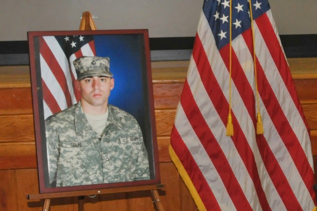 Presidio of Monterey memorial ceremony for Spc. Jordan C. Selfe