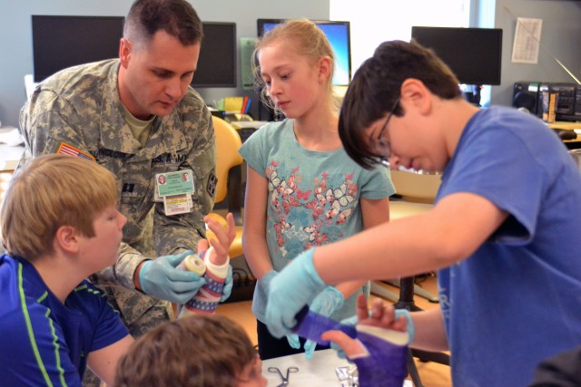 Students learn about medical professions