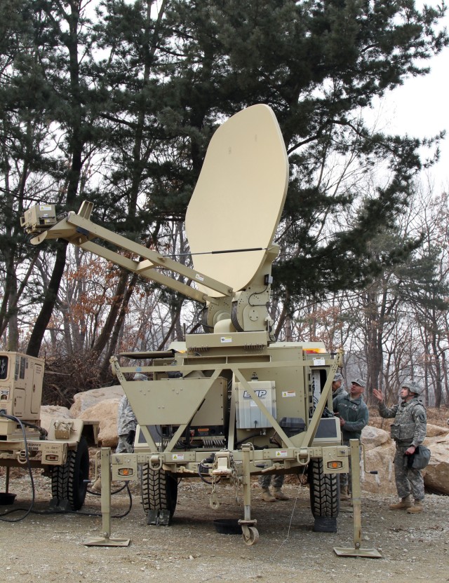 Satellite set-up to support Task Force Wilson