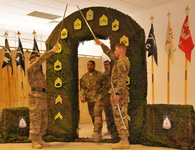 Spartan leaders conduct NCO induction ceremony