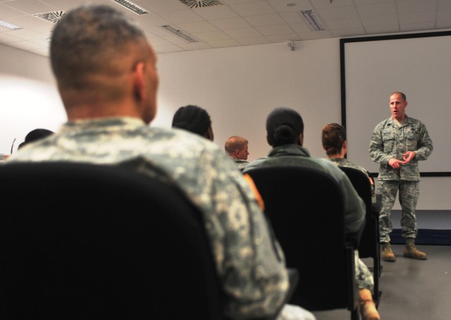 Soldiers learn the logistics of the Air Force