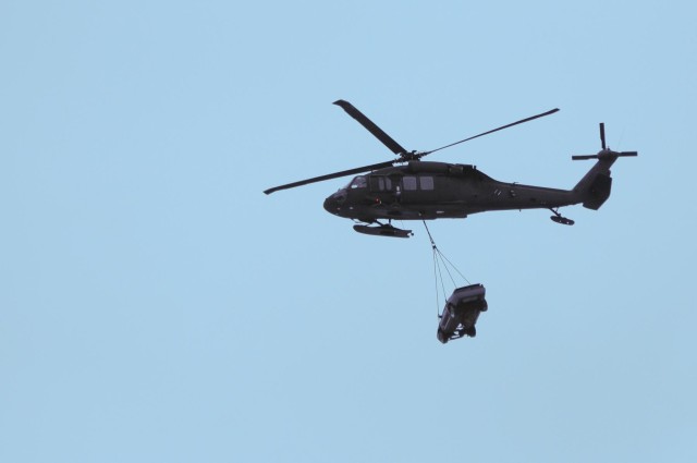 '1-Geronimo' snipers shoot from Black Hawk platform