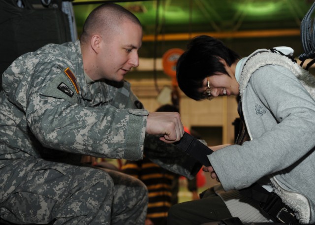 Japanese special-needs students receive tour of Camp Zama
