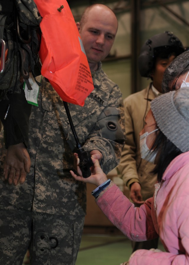 Japanese special-needs students receive tour of Camp Zama
