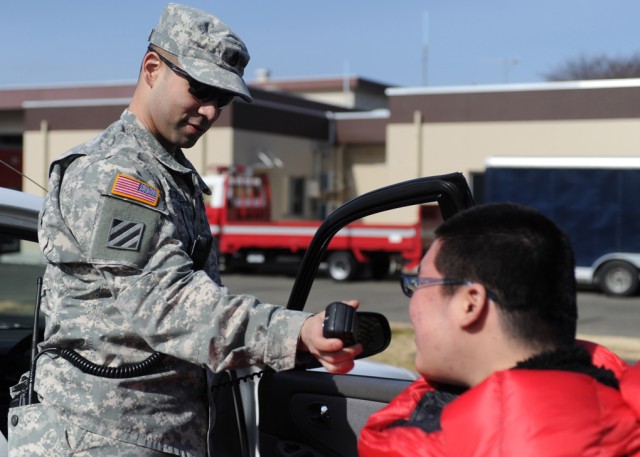 Japanese special-needs students receive tour of Camp Zama
