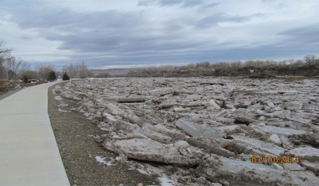 2014 Spring Ice Jam Flooding Big Horn River Greybull, Wyo.