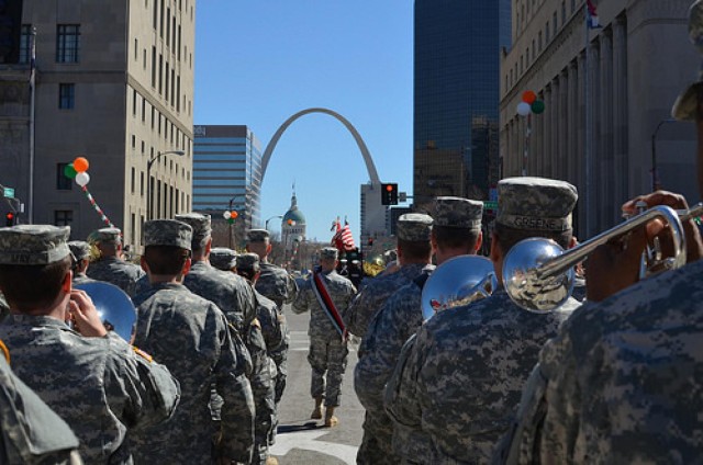 135th Army Band leads the way in St. Patrick's Day Parade