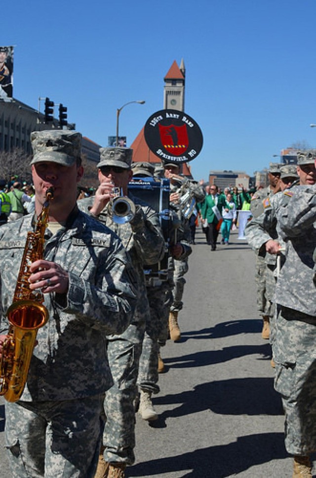 135th Army Band leads the way in St. Patrick's Day parade