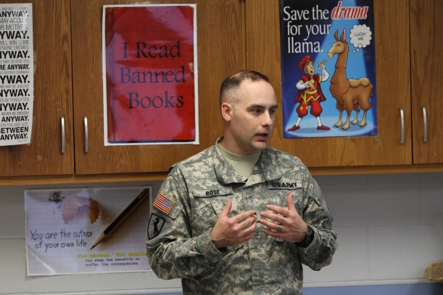 Military Working Dog team visits students