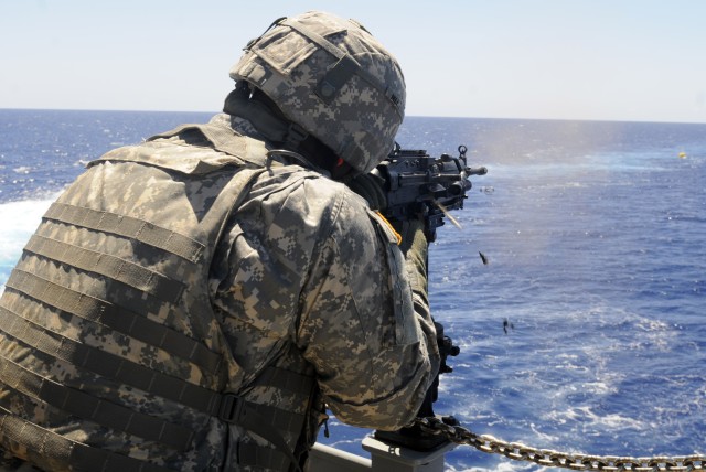 Army mariners conduct live-fire gunnery exercise at sea