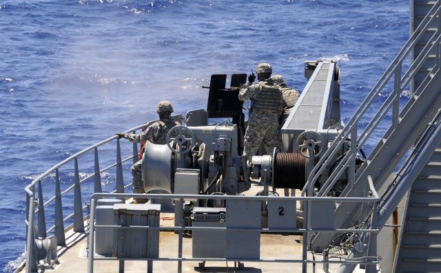 Army mariners conduct live-fire gunnery exercise at sea