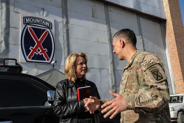 U.S. Air Force Secretary visits deployed troops in Afghanistan