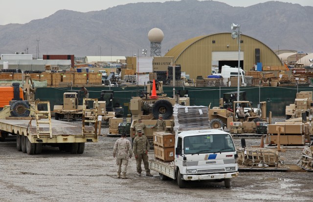 Kandahar CECOM Section of Retrograde Yard