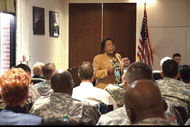 SHARP mobile training team briefs APG Army, organization leaders